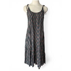 Womens H&M Bohemian Boho Sleeveless Summer Halter Dress w/Geometric Aztec Print